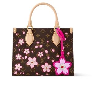 New NAT Louis Vuitton Murakami Cherry Blossom OnTheGo PM Handbag